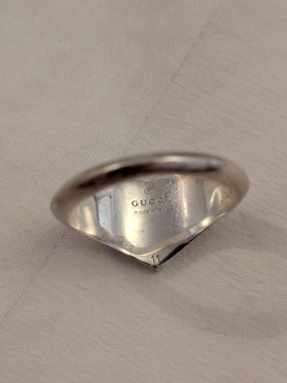 Gucci Sterling Silver Ring Size 11 (US 5–5.5) Authentic - Picture 3 of 3
